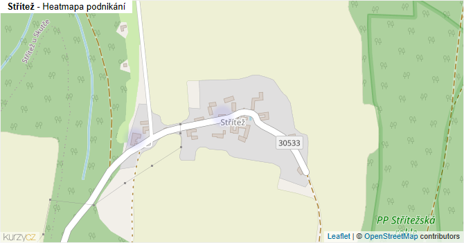 Střítež - mapa podnikání