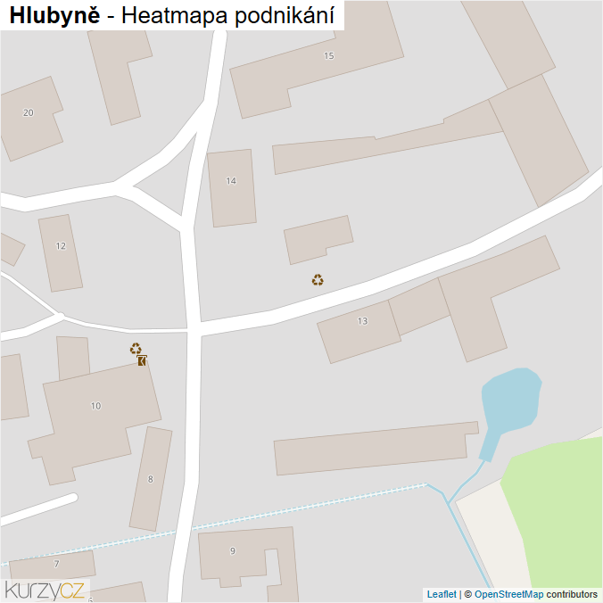Mapa Hlubyně - Firmy v obci.