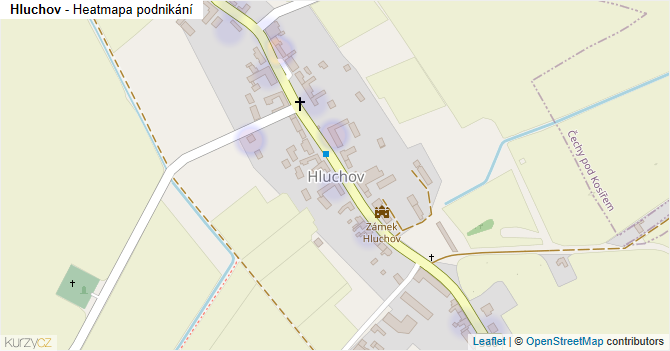 Hluchov - mapa podnikání