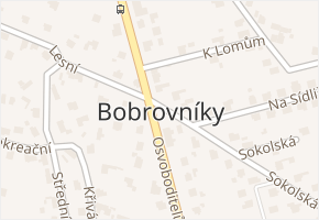 Bobrovníky v obci Hlučín - mapa části obce