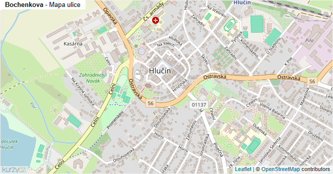 Bochenkova - mapa ulice