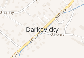 Darkovičky v obci Hlučín - mapa části obce