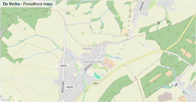 Do Vrchu - záplavové mapy stoleté vody