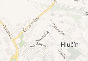 Hluboká v obci Hlučín - mapa ulice