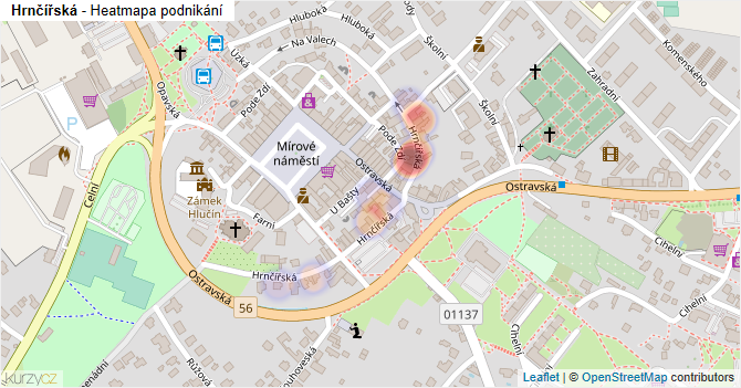 Hrnčířská - mapa podnikání