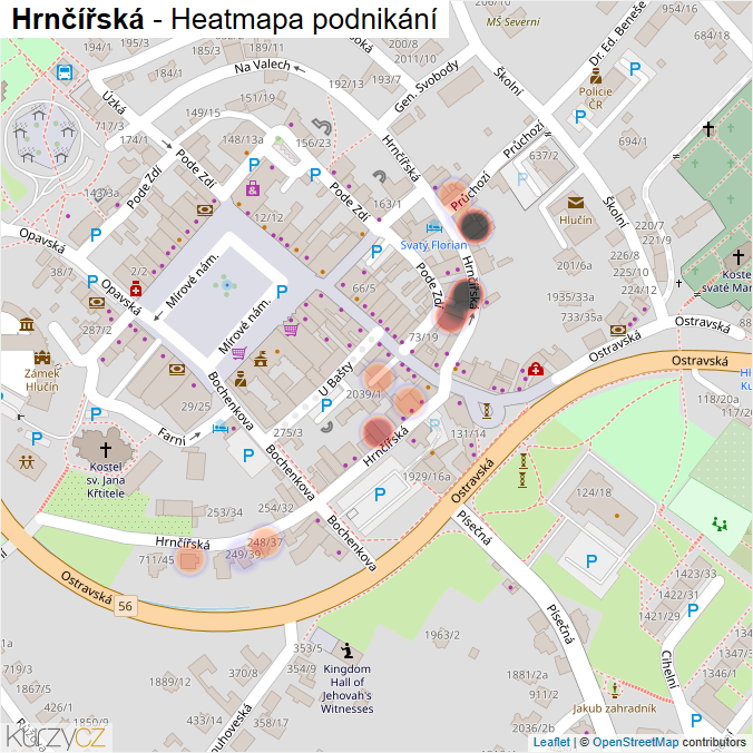 Mapa Hrnčířská - Firmy v ulici.