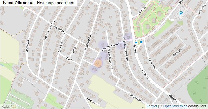 Ivana Olbrachta - mapa podnikání