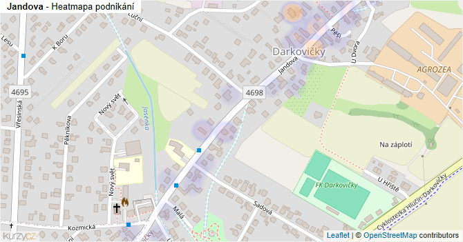 Jandova - mapa podnikání