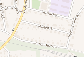 Jaselská v obci Hlučín - mapa ulice