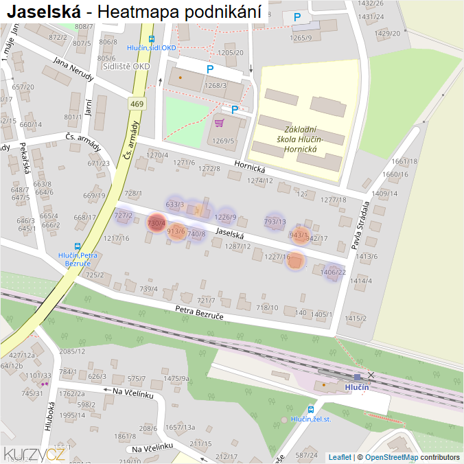 Mapa Jaselská - Firmy v ulici.