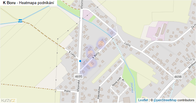 K Boru - mapa podnikání