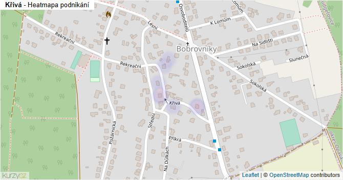 Křivá - mapa podnikání