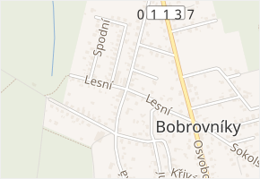 Lesní v obci Hlučín - mapa ulice