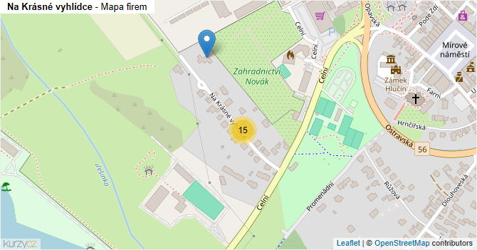Na Krásné vyhlídce - mapa firem