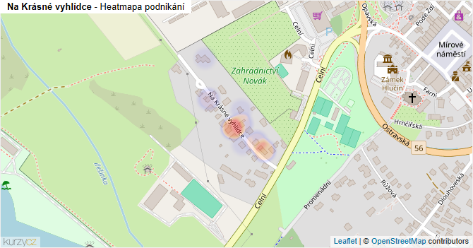 Na Krásné vyhlídce - mapa podnikání