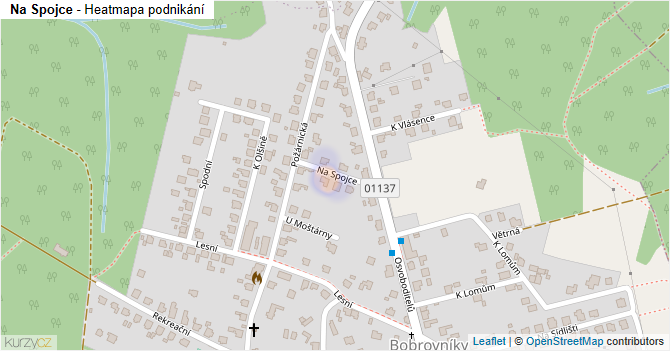 Na Spojce - mapa podnikání