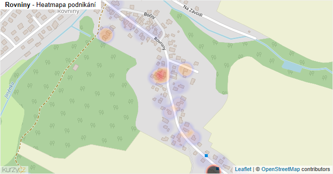 Rovniny - mapa podnikání