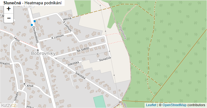Slunečná - mapa podnikání