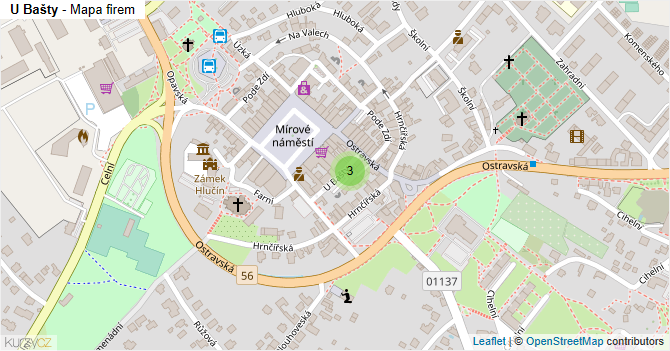 U Bašty - mapa firem