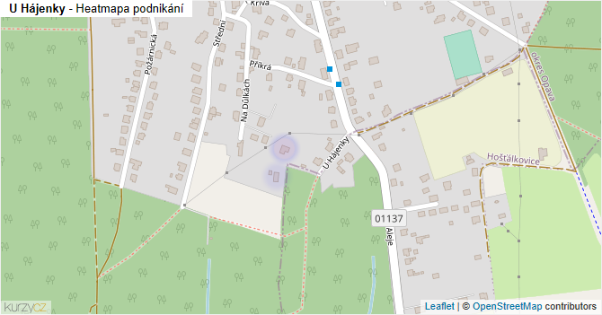 U Hájenky - mapa podnikání