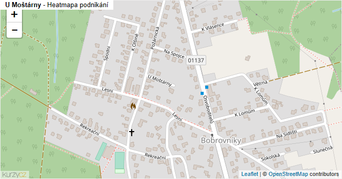 U Moštárny - mapa podnikání