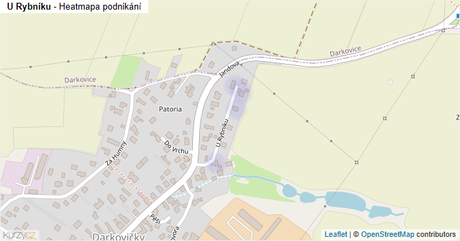 U Rybníku - mapa podnikání