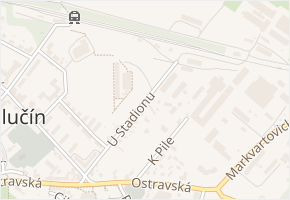 U Stadionu v obci Hlučín - mapa ulice