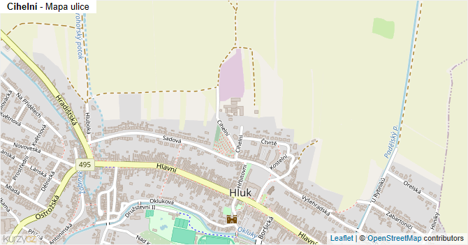 Cihelní - mapa ulice