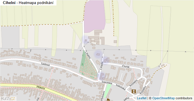 Cihelní - mapa podnikání
