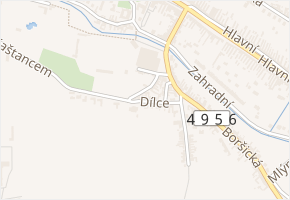 Dílce v obci Hluk - mapa ulice