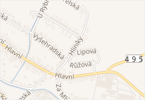 Hliníky v obci Hluk - mapa ulice