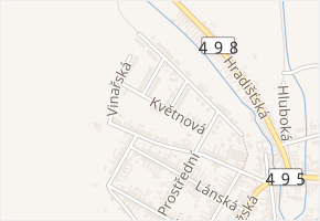 Květnová v obci Hluk - mapa ulice