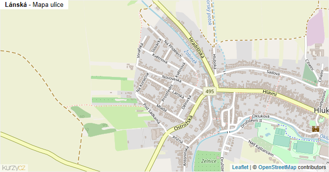 Lánská - mapa ulice