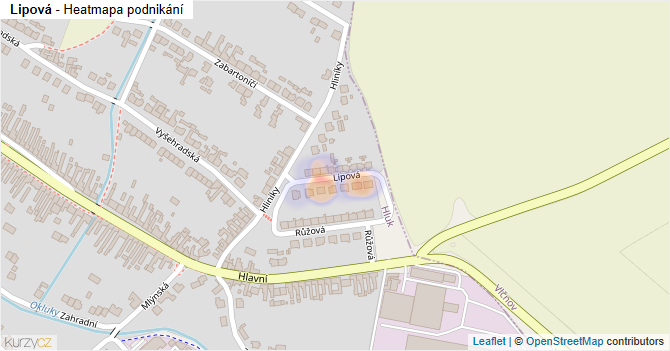 Lipová - mapa podnikání