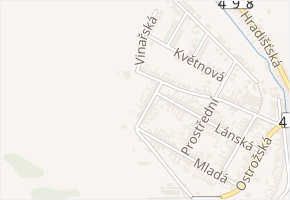 Na Konečné v obci Hluk - mapa ulice