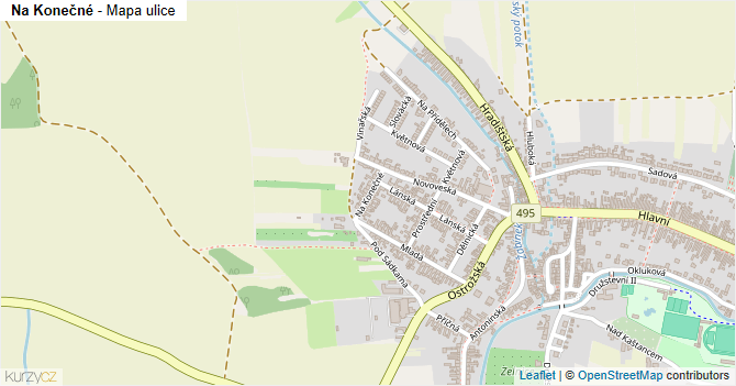 Na Konečné - mapa ulice