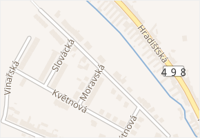 Na Přídělech v obci Hluk - mapa ulice