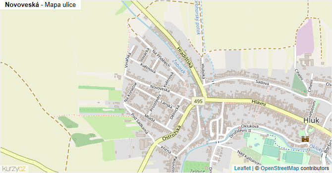 Novoveská - mapa ulice