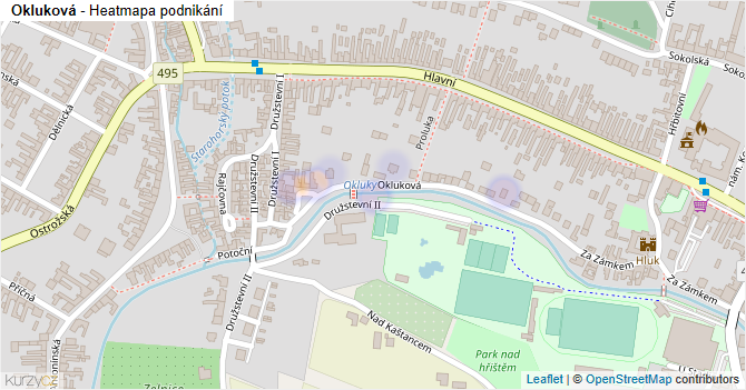 Okluková - mapa podnikání