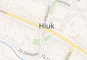 Pod Sádkama v obci Hluk - mapa ulice