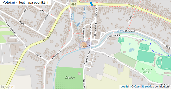 Potoční - mapa podnikání