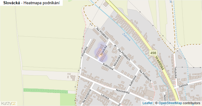 Slovácká - mapa podnikání