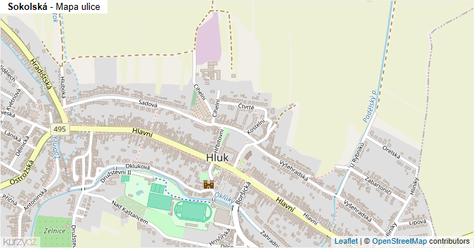 Sokolská - mapa ulice