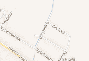 U Rybníků v obci Hluk - mapa ulice