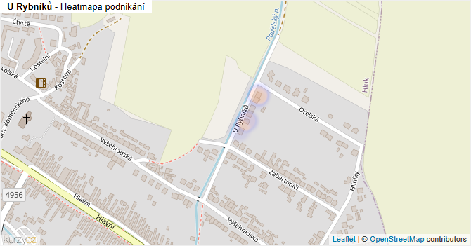 U Rybníků - mapa podnikání
