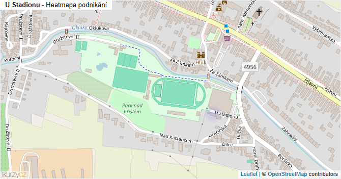 U Stadionu - mapa podnikání