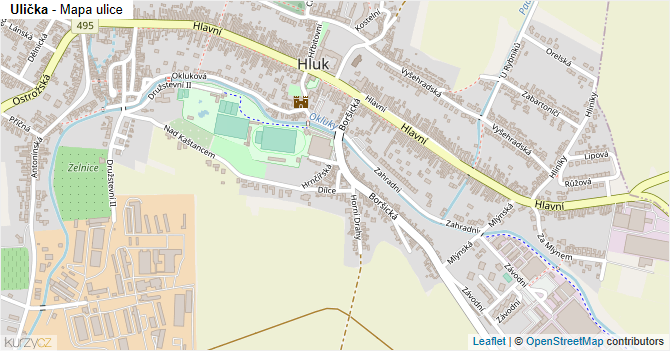 Ulička - mapa ulice