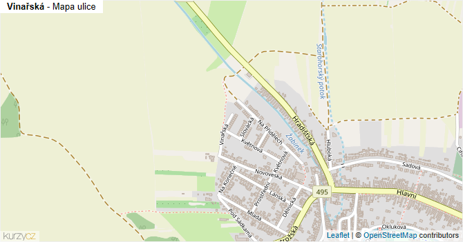 Vinařská - mapa ulice