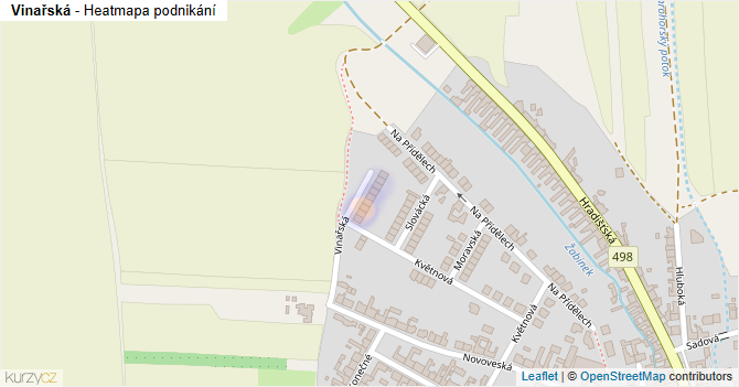 Vinařská - mapa podnikání