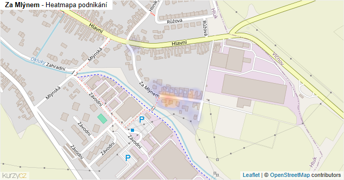Za Mlýnem - mapa podnikání